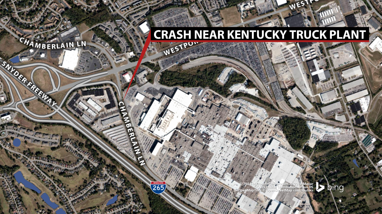 1 critically injured in crash involving semi near Ford's Kentucky Truck Plant in Louisville